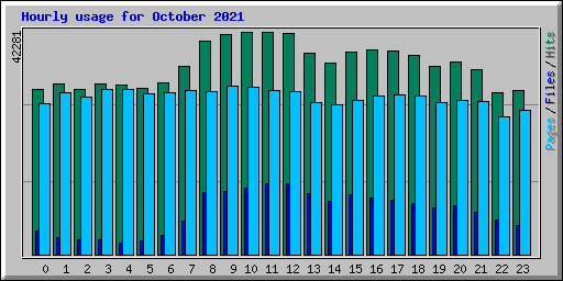 Hourly usage for October 2021