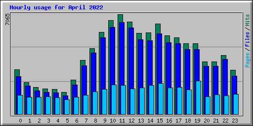 Hourly usage for April 2022