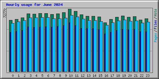 Hourly usage for June 2024