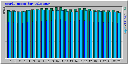 Hourly usage for July 2024