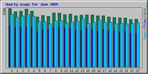 Hourly usage for June 2025