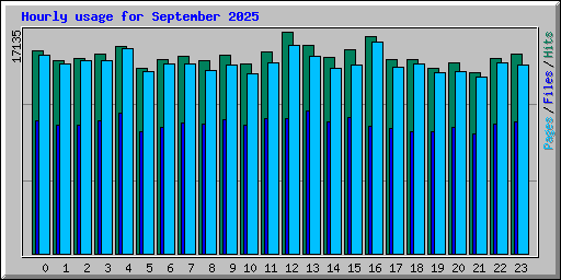 Hourly usage for September 2025