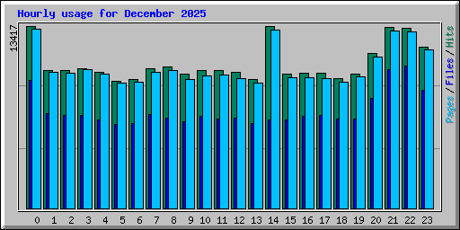 Hourly usage for December 2025
