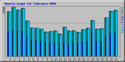 Hourly usage for February 2026